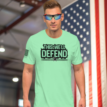American Patriot Militia This We'll Defend T-Shirt for Everyday Warriors